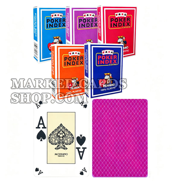 Modiano Poker Index Marked Cards with Regular Index on 4 Corners