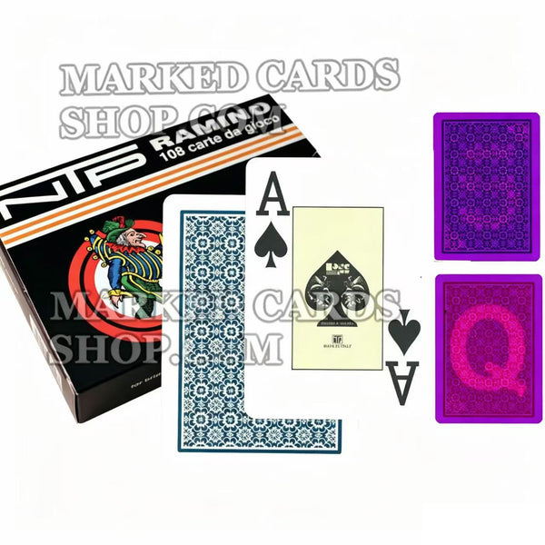 Dal Negro NTP Marked Cards Poker/Narrow Size Poker Cards for Contact Lenses