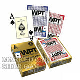 Fournier WPT plastic poker blauwe kaarten met lichtgevende kaartmarkering