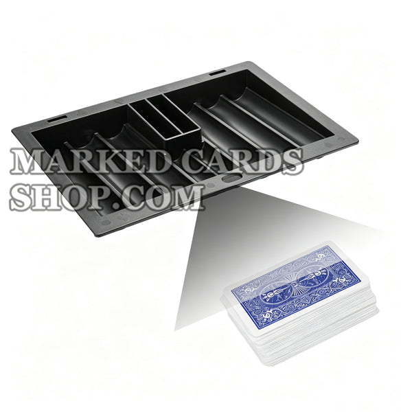 8 Row Black Poker Chip Tray Camera to Read Marked Cards for Poker Cheat