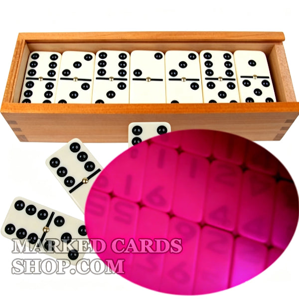 Invisible Ink Dominoes for Luminous Contact Lenses/IR Camera