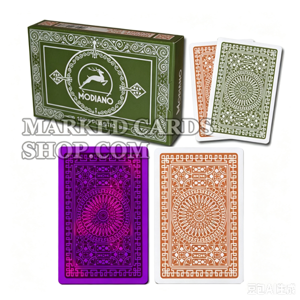 Modiano Club Poker Regular Index Invisible Ink Deck for Luminous Contact Lenses