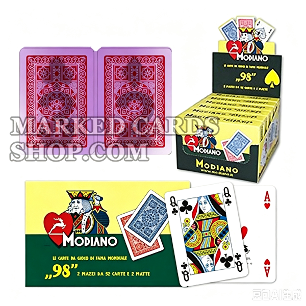 Modiano No.98 Marked Playing Cards with Poker Size 4-Pip Index