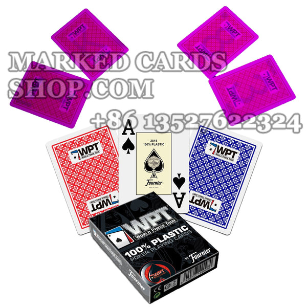 Marked Deck of Plastic World Poker Tour Cards for Luminous Contact Lenses