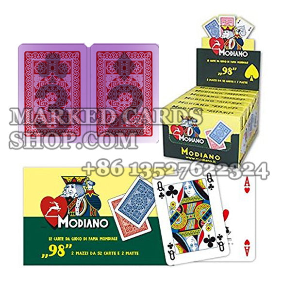 Modiano No.98 Marked Playing Cards with Poker Size 4-Pip Index