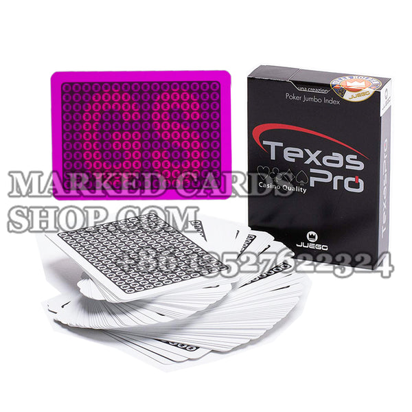 JUEGO Texas Pro Plastic Casino Quality Contact Lenses Marked Cards