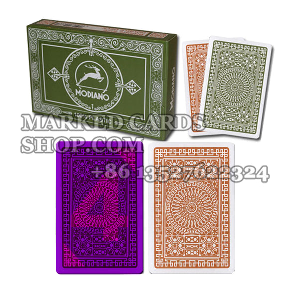 Modiano Club Poker Cards Regular Index Invisible Ink Marking for Luminous Contact Lenses