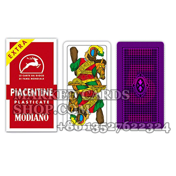 Modiano Piacentine Plastic Cards Regular Index for IR Poker Camera